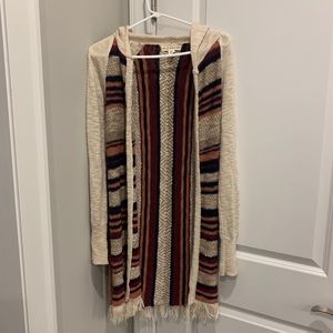 Boho long cardigan with tassles